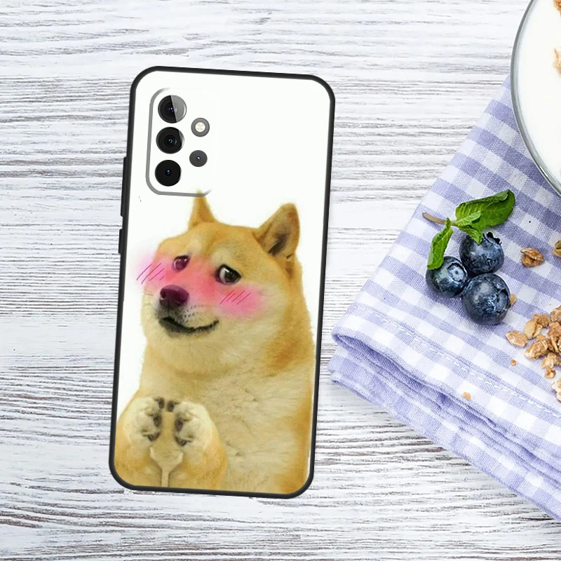 Cheems Doge Meme Funny Doggy Case For Samsung Galaxy A53 A33 A13 A12 A32 A52 A14 A34 A54 A15 A25 A35 A55 A51 A71 Cover