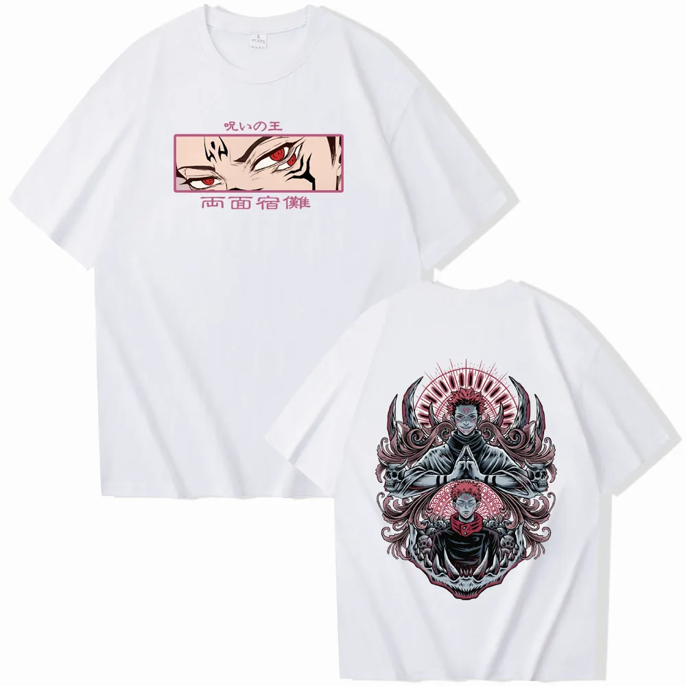 Anime Jujutsu Kaisen Ryomen Sukuna T-Shirts Unisex Harajuku O-Neck Short Sleeve Shirts Commemorative Shirt