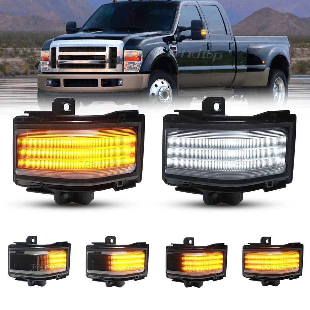 Switchback DRL Dynamic LED Turn Signal Light Sequential Rearview Mirror Light for Ford F-250 F-350 F-450 Super Duty F150