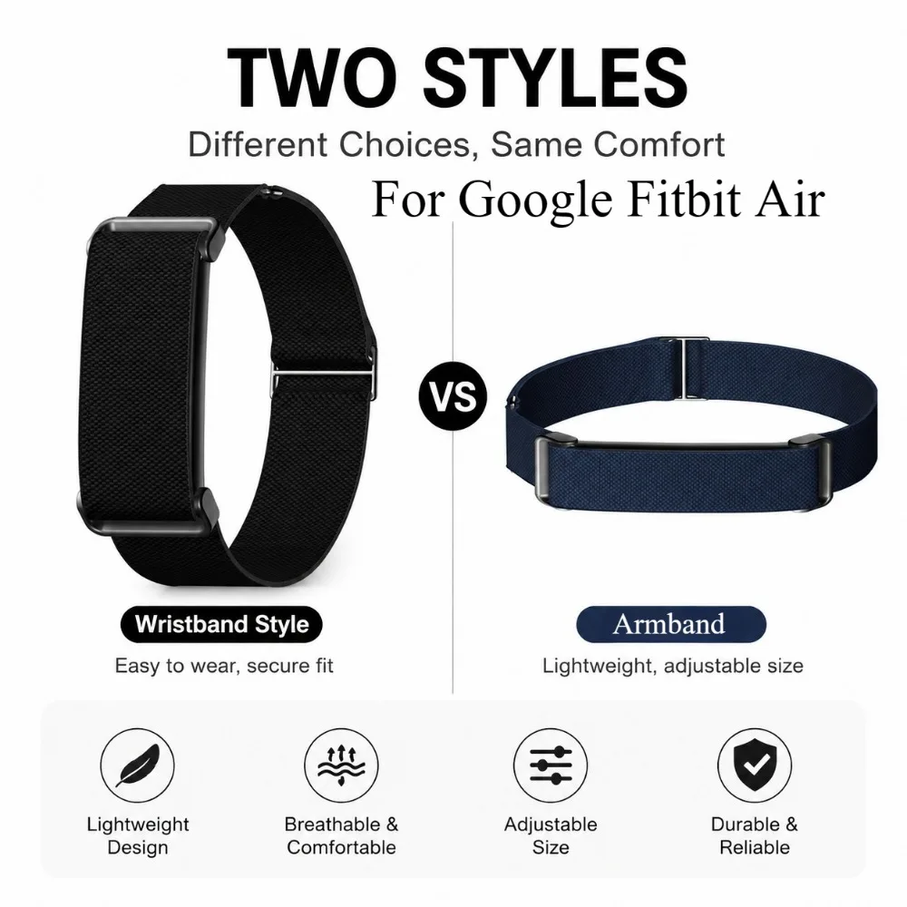 Nylon-Uhrenarmband für Google Fitbit Air, Unisex, für mehrere Szenarien geeignet, widerstandsfähig, atmungsaktiv, Ersatzarmband für Google Fitbit Air