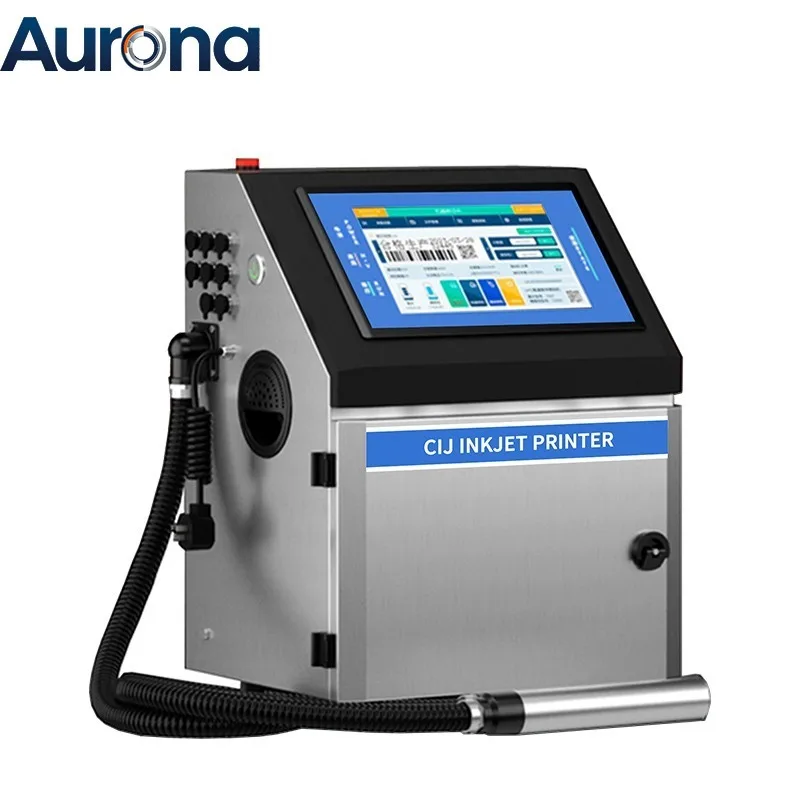 【Industrial】Industrial Cij Continuous Inkjet Printer Date Printing Barcode Batch Coding Machine For Food Beverage Chemical Indus