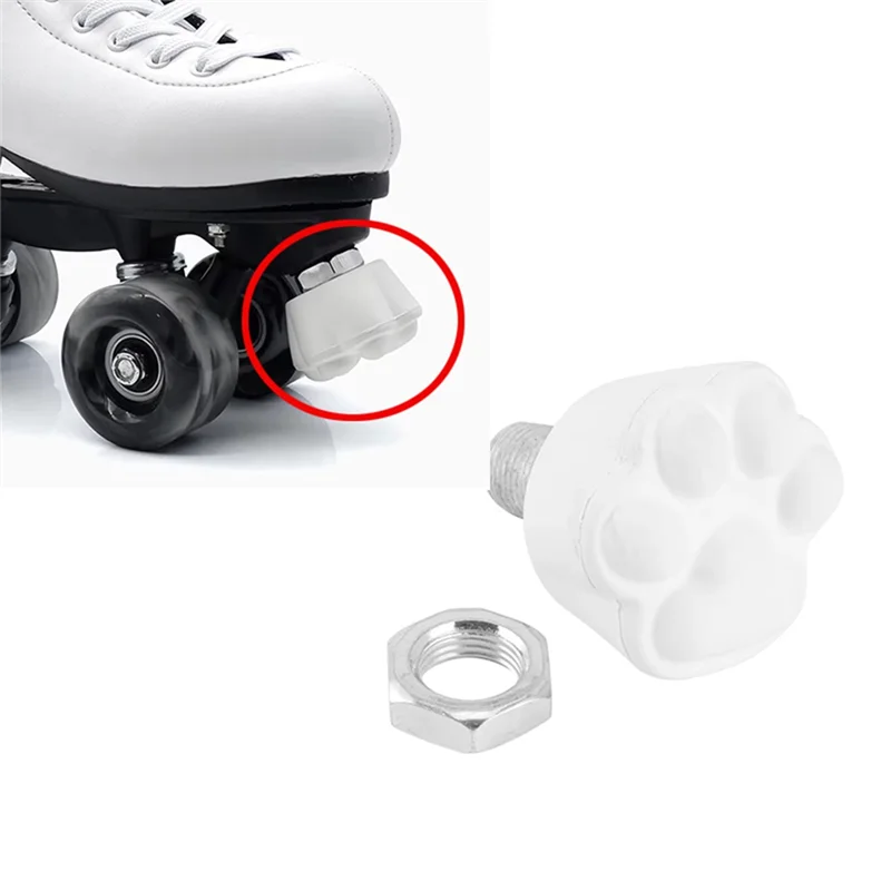 A58X-Rubber Brake Block Stoppers 82A 2Pcs Roller Skates Toe Stops Plugs Replacement Skate Accessories