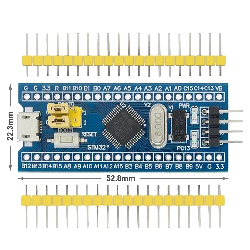 Módulo de placa de desarrollo de sistema mínimo STM32F103C8T6 de 10 piezas, STM32F103C8T6, st-link V2 STM8 STM32, descarga de simulador STM32F401 STM32F411