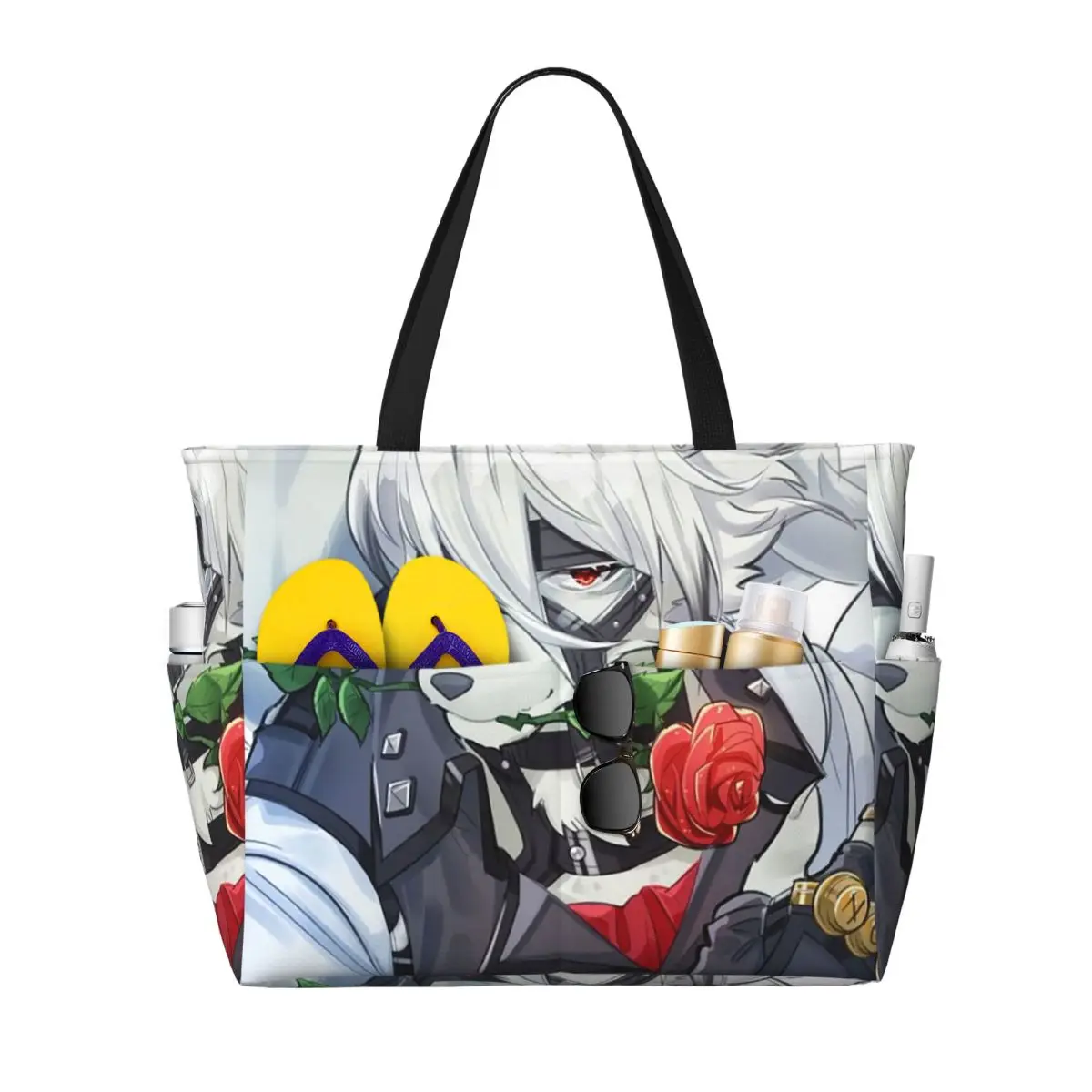 

Zenless Zone Zero - Von Lycaon Beach Tote Bag Sport Gym Yoga Duffle Large Tote Bag Women Travel Bag Fitness bag