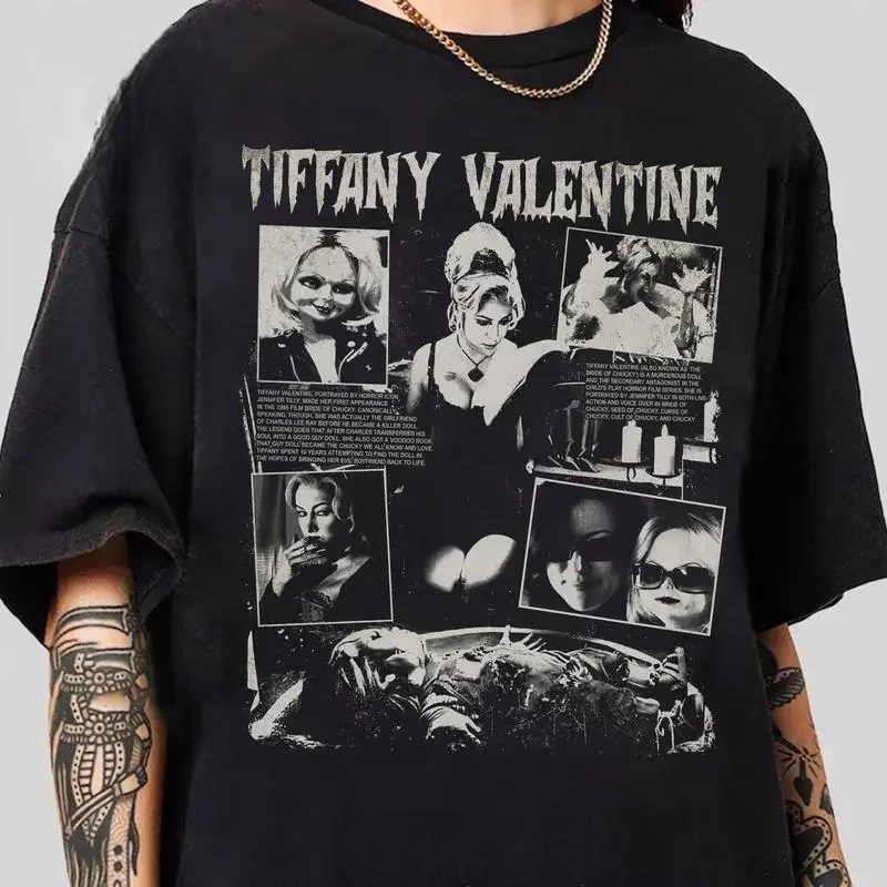 Tiffany Valentine Horror Character Shirt, Bridge of Chucky, Halloween Movie Tee, Spooky Season, Unisex Streetwear Shirt, Menswear, Womenswear Novelty Graphic T Shirt Funny Tshirt Undershirts Tees Casual Streetwear Classic Plain Men's Women Cotton Moisture