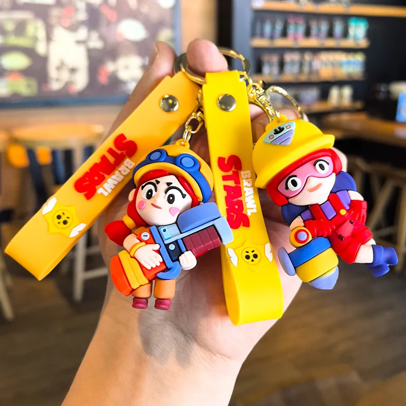 

Mobile Game Clash Royale Keychain Cute Nita Jessie Beaver Car Keychain New Creative Design Y2k Fashion Toys Anime Cartoon