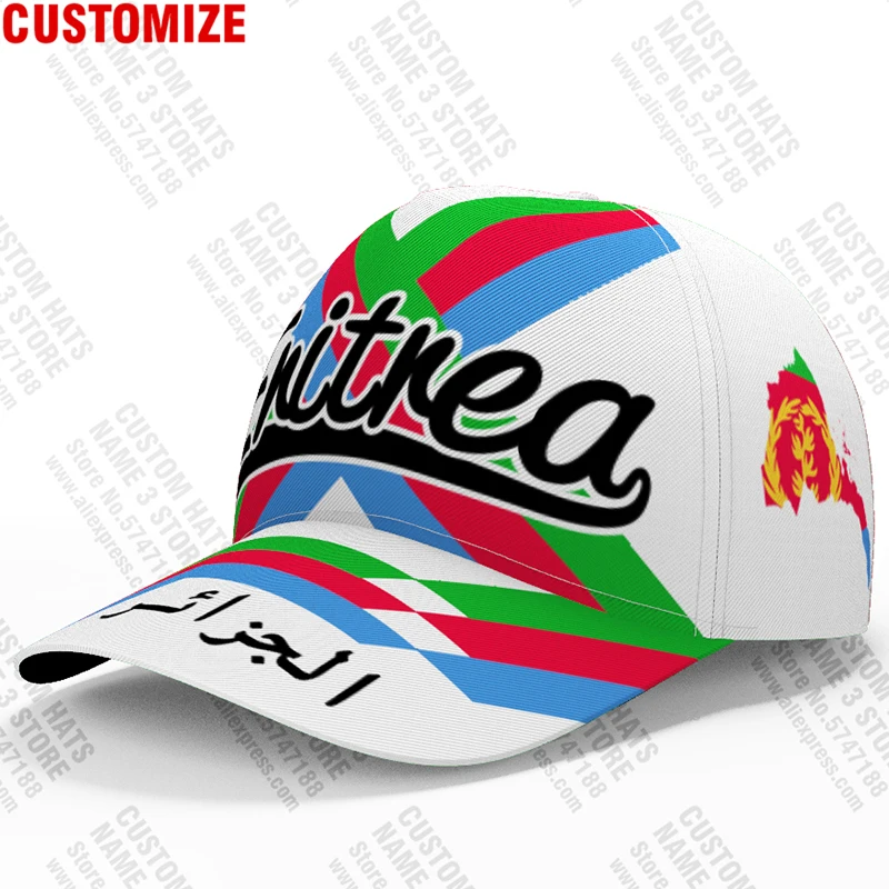 Eritrea Baseball Caps Free 3d Custom Made Name Team Logo Hat Eri Country Eritreans Travel Africa Nation Ertra Lion Flag Headgear