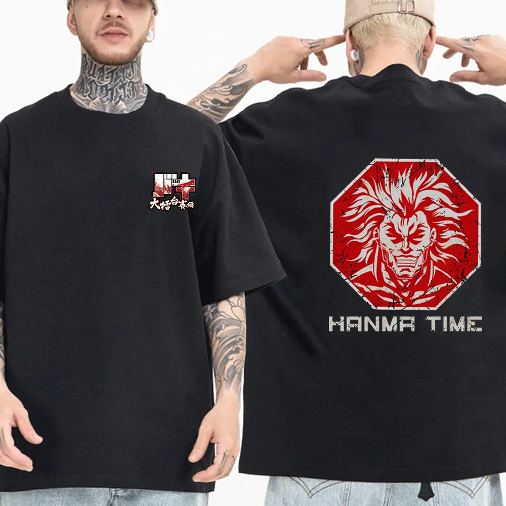 

2025 Baki Hanma The Grappler Tshirt Van Ma Edged Teeth Short Sleeve Men's Women's T-Shirt Summer