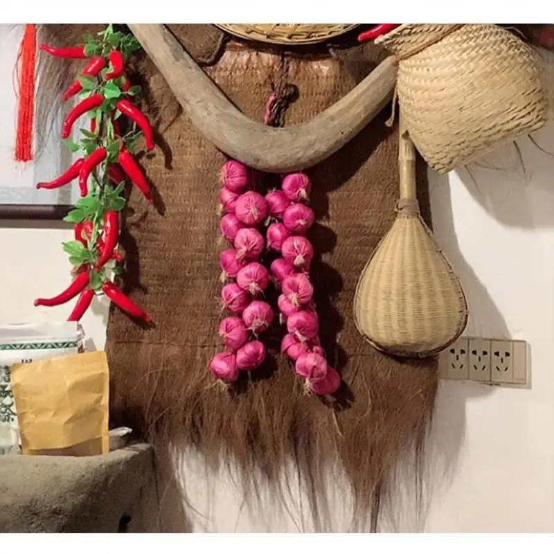Lebensechte Künstliche Gemüse- und Obst-Strang-Anhänger 1 Bündel Falsches Lebensmittel-Modell für Küchen-Display Fotografie-Requisiten Dekoration – Detail 14