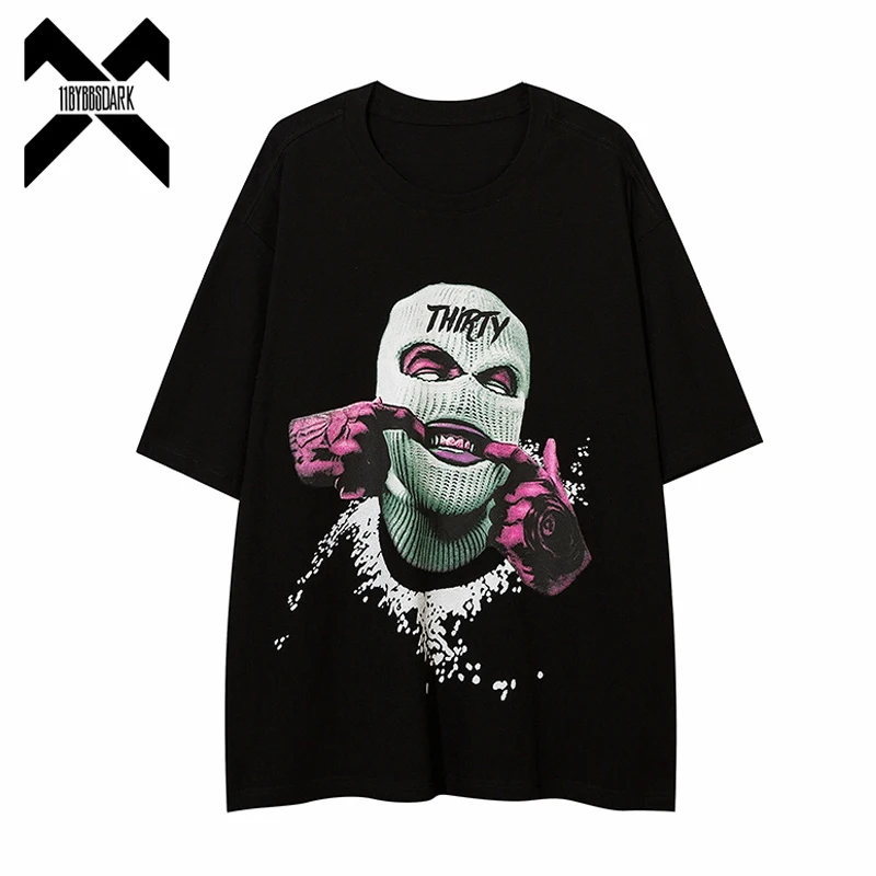 2023 Streetwear Tshirt Fashion Printed Hip Hop Oversized T Shirt Loose Men Women Cotton T-Shirt Tops Tees