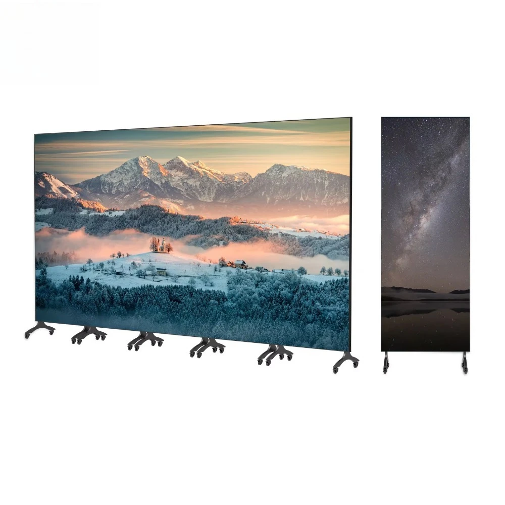 ZDHQ 4K Full Screen LED Indoor Advertising Machine Smart Digital Signage Display with Remote CMS Control 1 Year Warranty