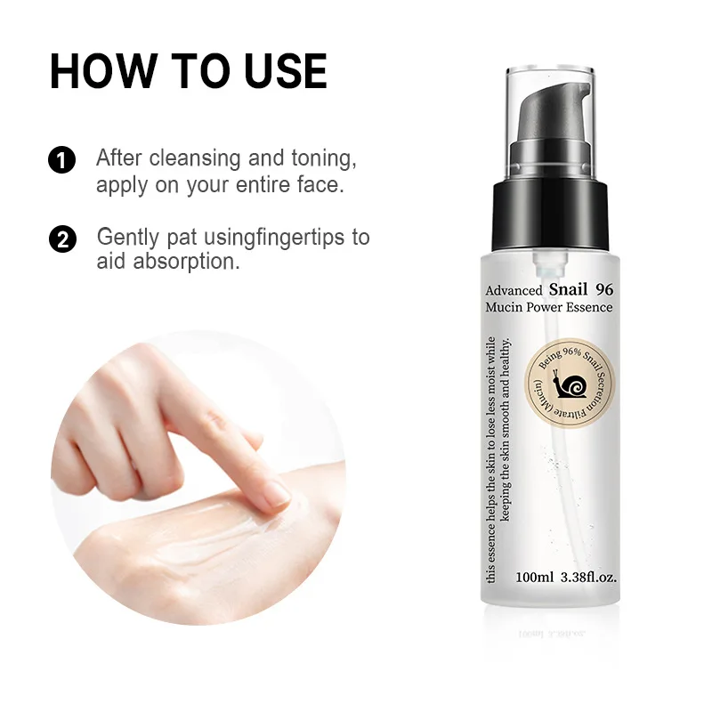 Snail Essence Stock Solution Replenishes Water, Moisturizes and revitalizes Snail Serum Essence Firm Anti-aging Fade Fine Lines.