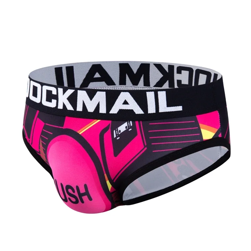 Jockmail Colorful Underpants Breathable Male Short Pants Spandex Animal Cartoon Boxers Mens Underwear Low Waist Ice Silk Gay