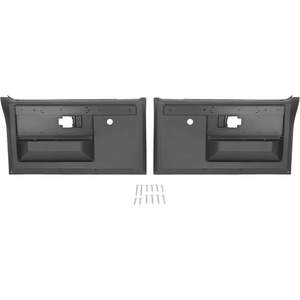

KUAFU Inner Door Panel Compatible with 1981-1987 Chevy Chevrolet Pickup Truck Power Lock Door Inside Interior Trim Panel Black (