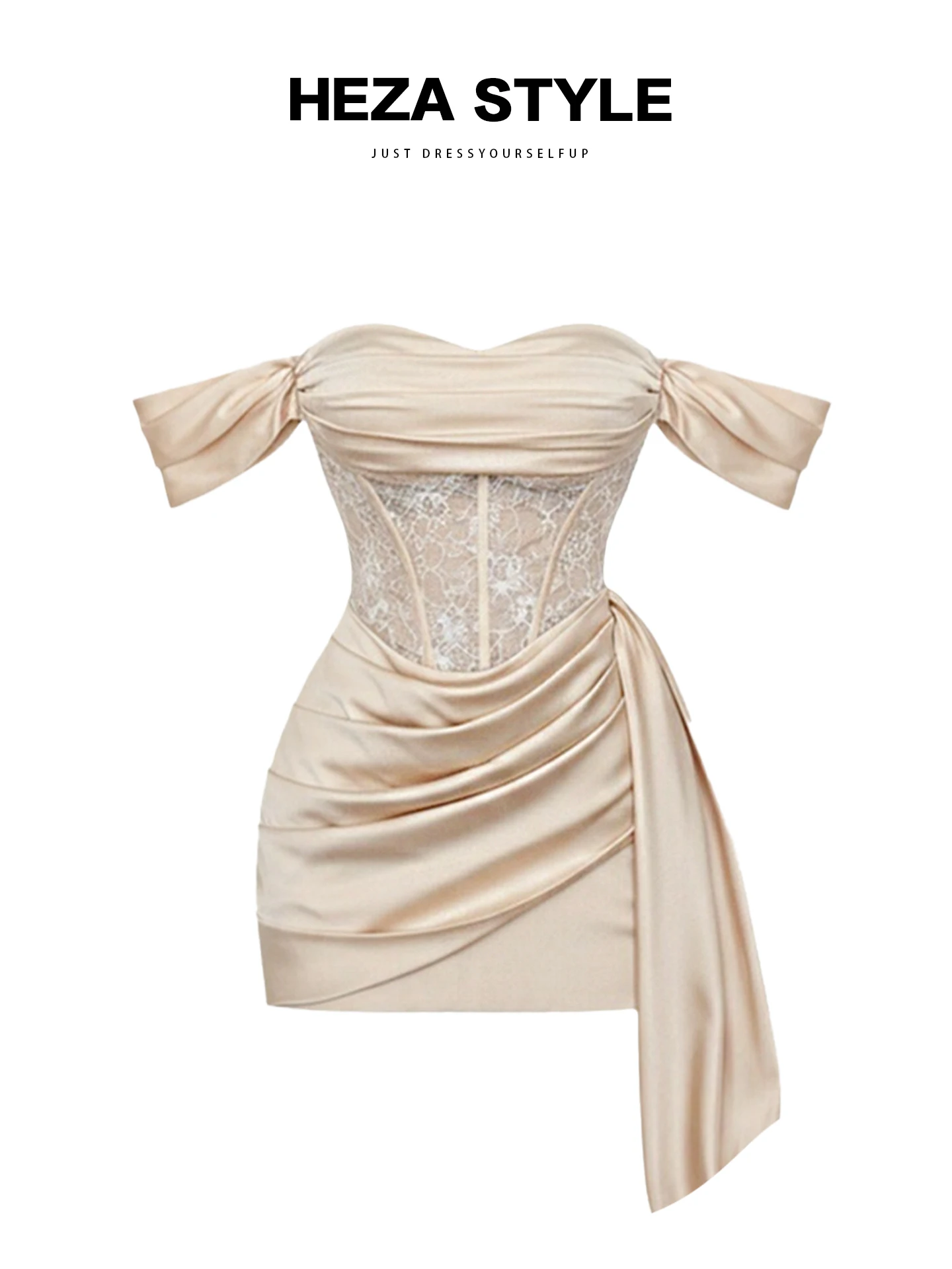 

Ele Lace Splice One oulder Bridesmaid Dr Women's plus Size Lace Trim Bustier Gown Casual ort Skirt Fairy Dr