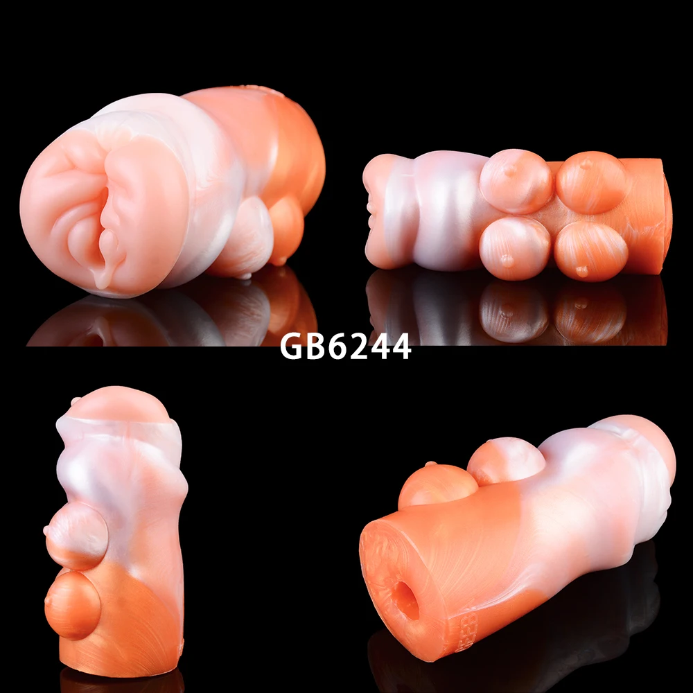 GEEBA 6244 Lifelike Cat Male Masturbator Soft Silicone Pocket Pussy Stroker Sex Toys For Men18+ Realistic Vagina Penis Exerciser