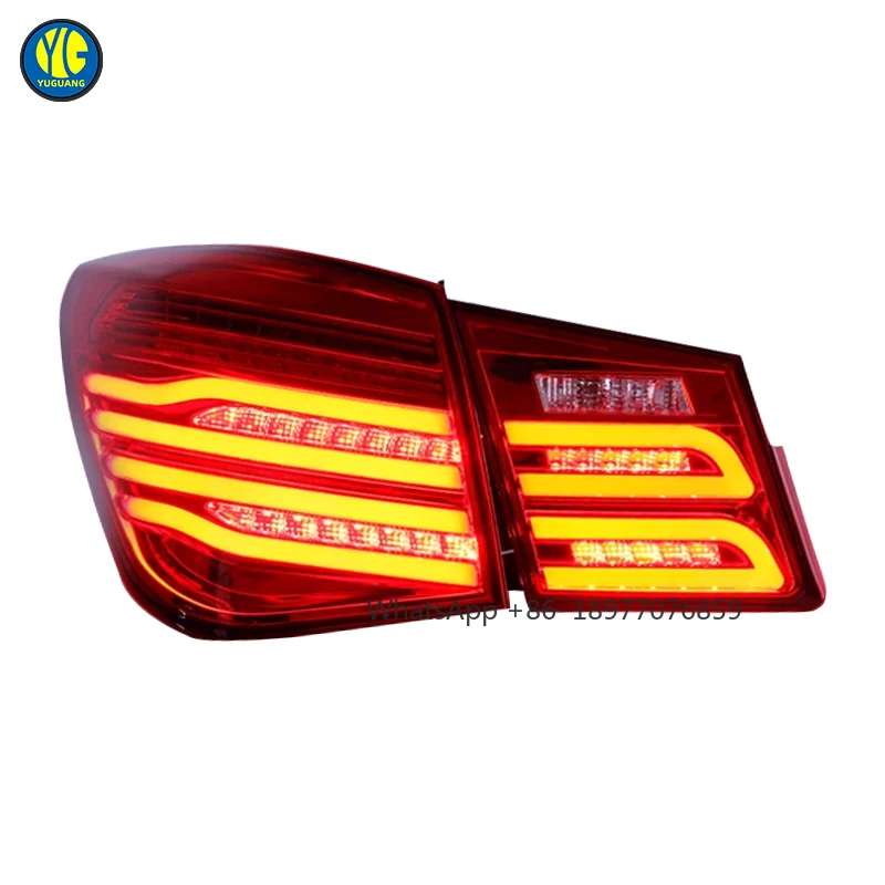 

Для Chevrolet Cruze задний фонарь 2009-2014, обновленный задний фонарь, автомобильные детали, красный задний фонарь, светодиодный дымчатый черный задний фонарь, автомобильные аксессуары