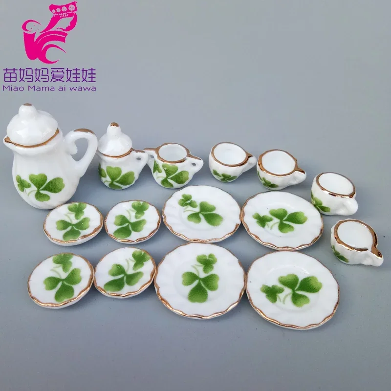 1/6 BJD Doll House Accessories Mini Desk Top China Tea Cup Bottle Set for 11.5\