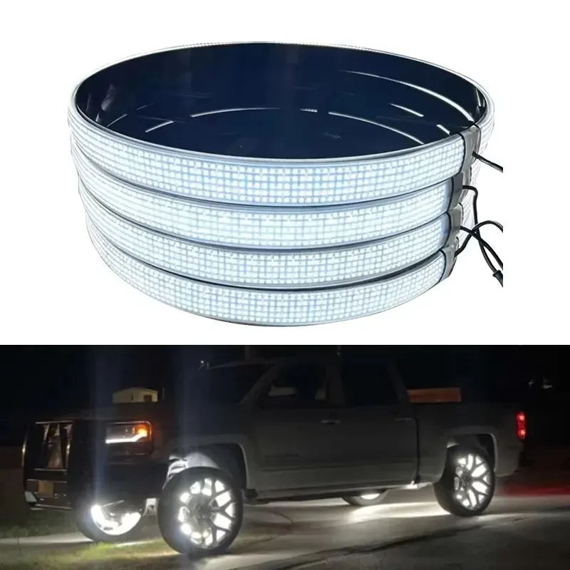 The latest  Emitting Diode 5-row 10-row wheel  15-inch 17-inch wheel light ring car wheel accessories