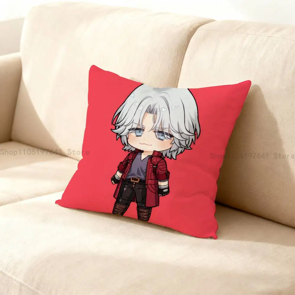 

D-Devil M-May C-Cry 5 Dante DMC Pillow Case For Sofa Decor Car Office Room Printing Cushion Cover Decorations and Protector