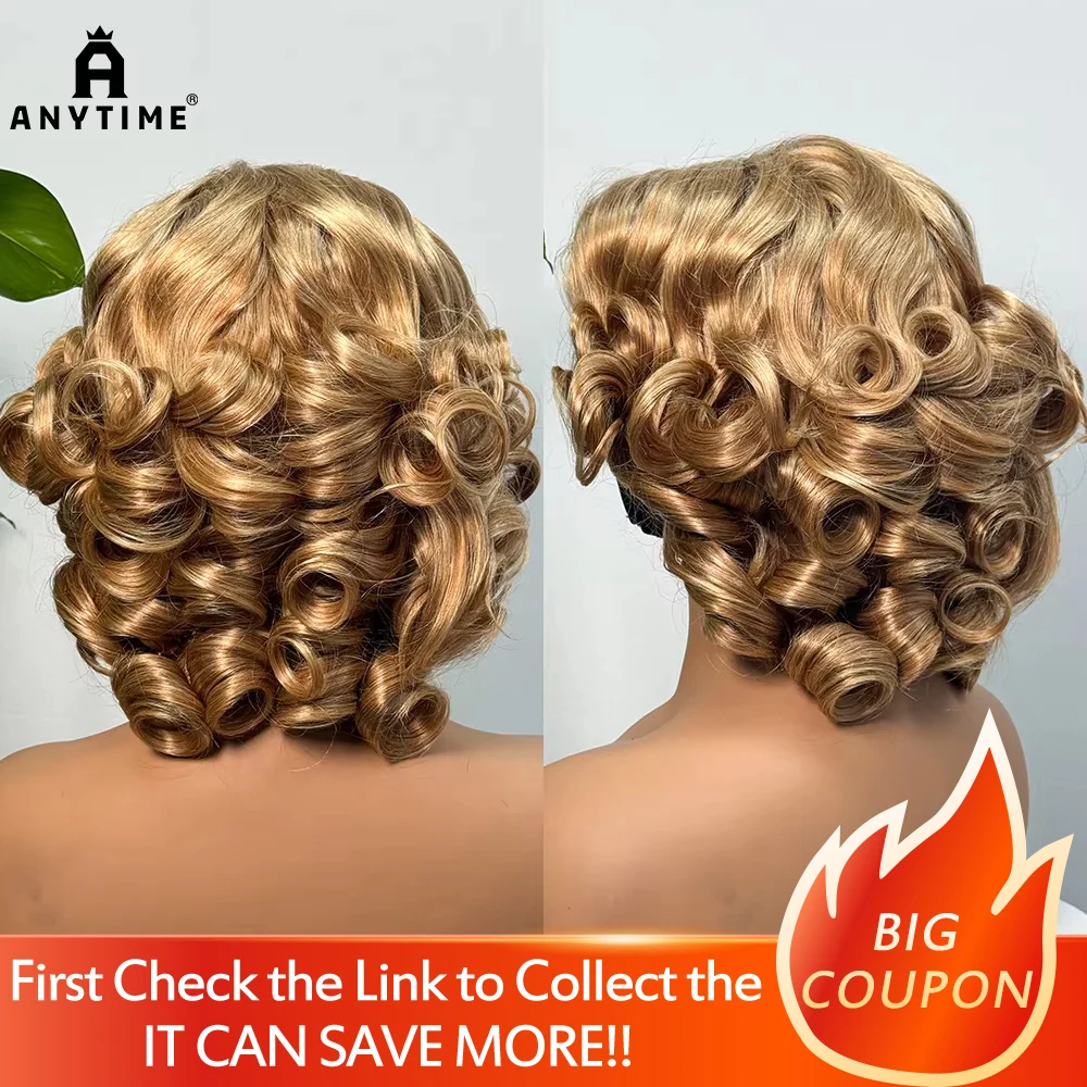 330% Demnsity 5x5 Lace Loose Bouncy Human Hair Wigs Loose Bouncy Curly Closure Human Hair Colorful Double Drawn Wig for Woman