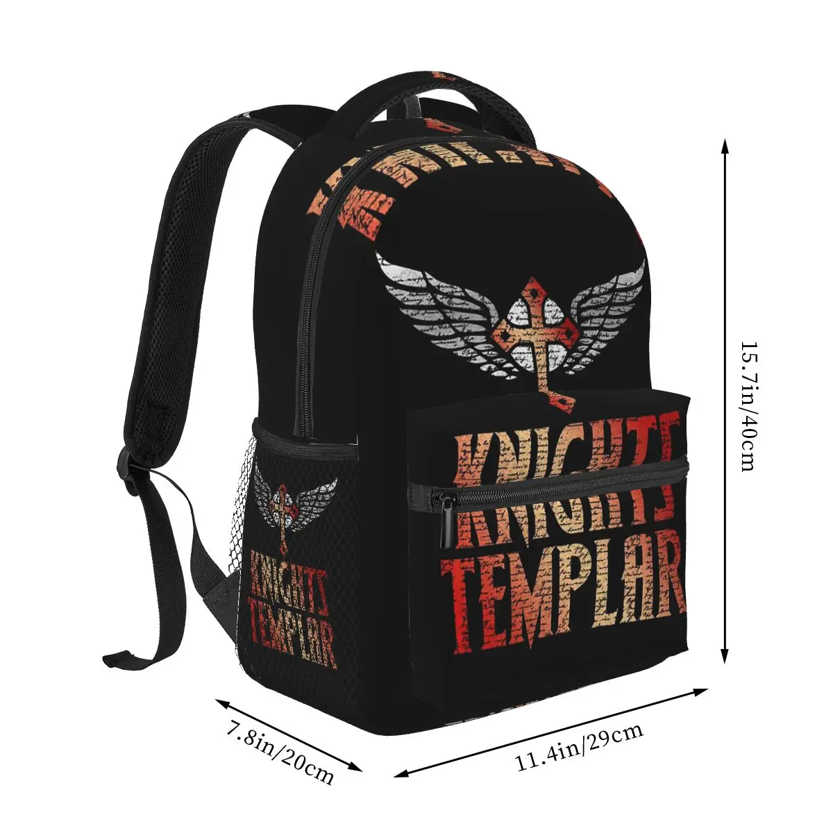 Knights Templar Cross Shield Symbol Medieval Sword Emblem Secret Order Backpack Student Boys Girls BookBag Laptop Shoulder Bags