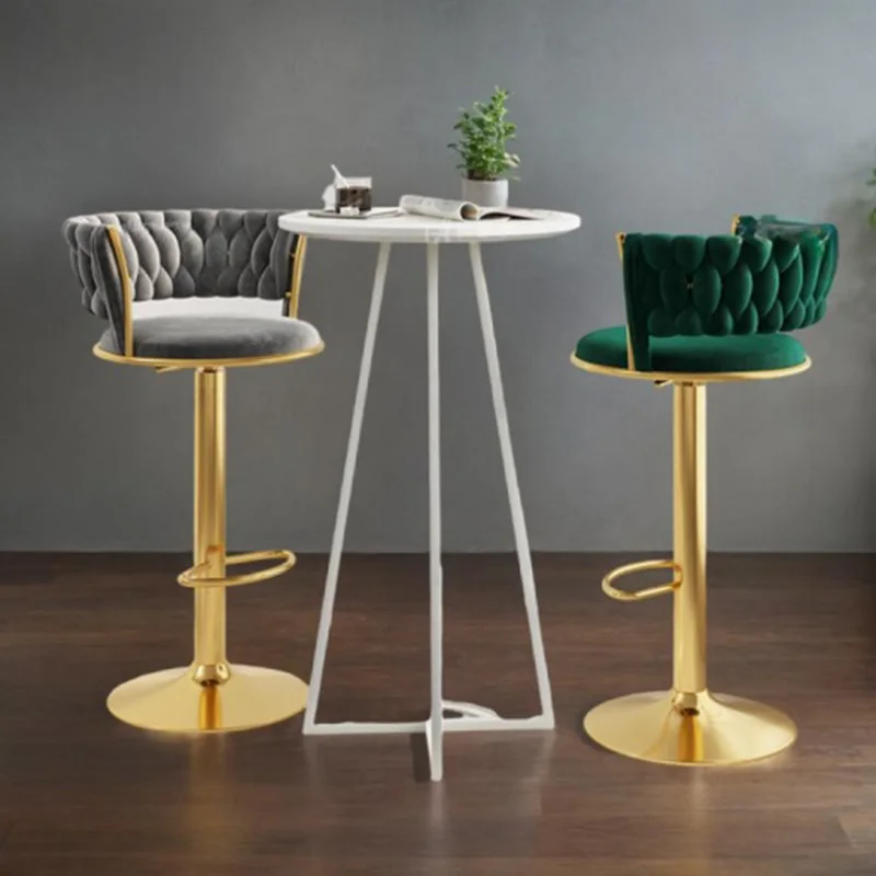 

Swivel Bar Chairs Living Room Kitchen Stool Nordic Counter Cafeteria Plastic Chair Step Modern Bar Stools Home Luxury Cadeira