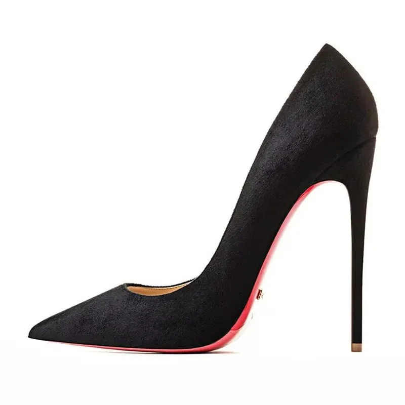 Sexy Red Bottom Shoes Pointed Toe Spring Shallow Sexy Women Pumps Dress Party Wedding High Heels