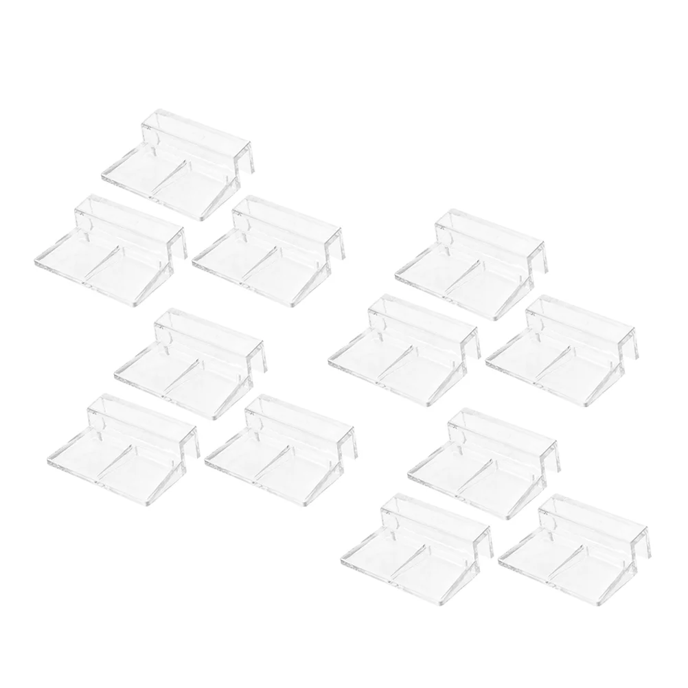 

12 Pcs Sturdy Fish Tank Cover Holders Acrylic Clip for Aquarium Lid Fish Tank Glass Cover Racks Aquarium Accessories for Fish Ta