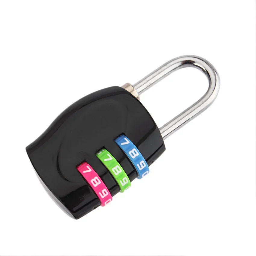 3 Digit Number Combination Password Lock Travel Luggage Suitcase Sedurity Code Lock Multi-functional Colored Padlock 62mm*33mm