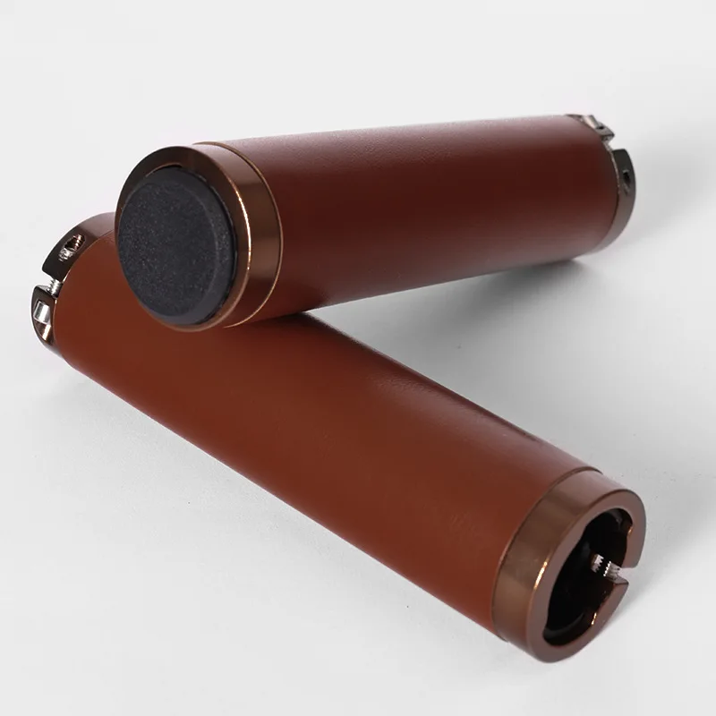 

G551 Bicycle Grip Mountain Bike Handle Cover PU Fiber Leather Lockable Deadlock Ring Shock Absorption Anti-slip Handle Sleeve