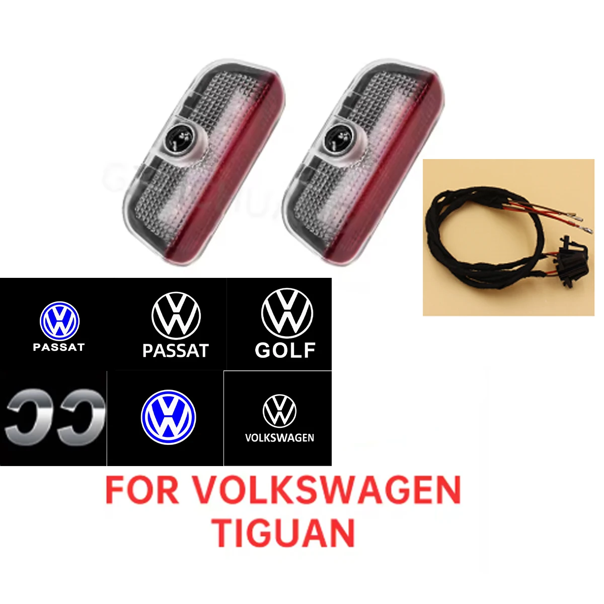 

Светодиодный предупреждающий свет двери автомобиля Ghost Shadow, аксессуары для VW Touareg 7P Golf 5 6 7 Jetta MK5 MK6 MK7 Passat B6 B7 B8 B9 CC