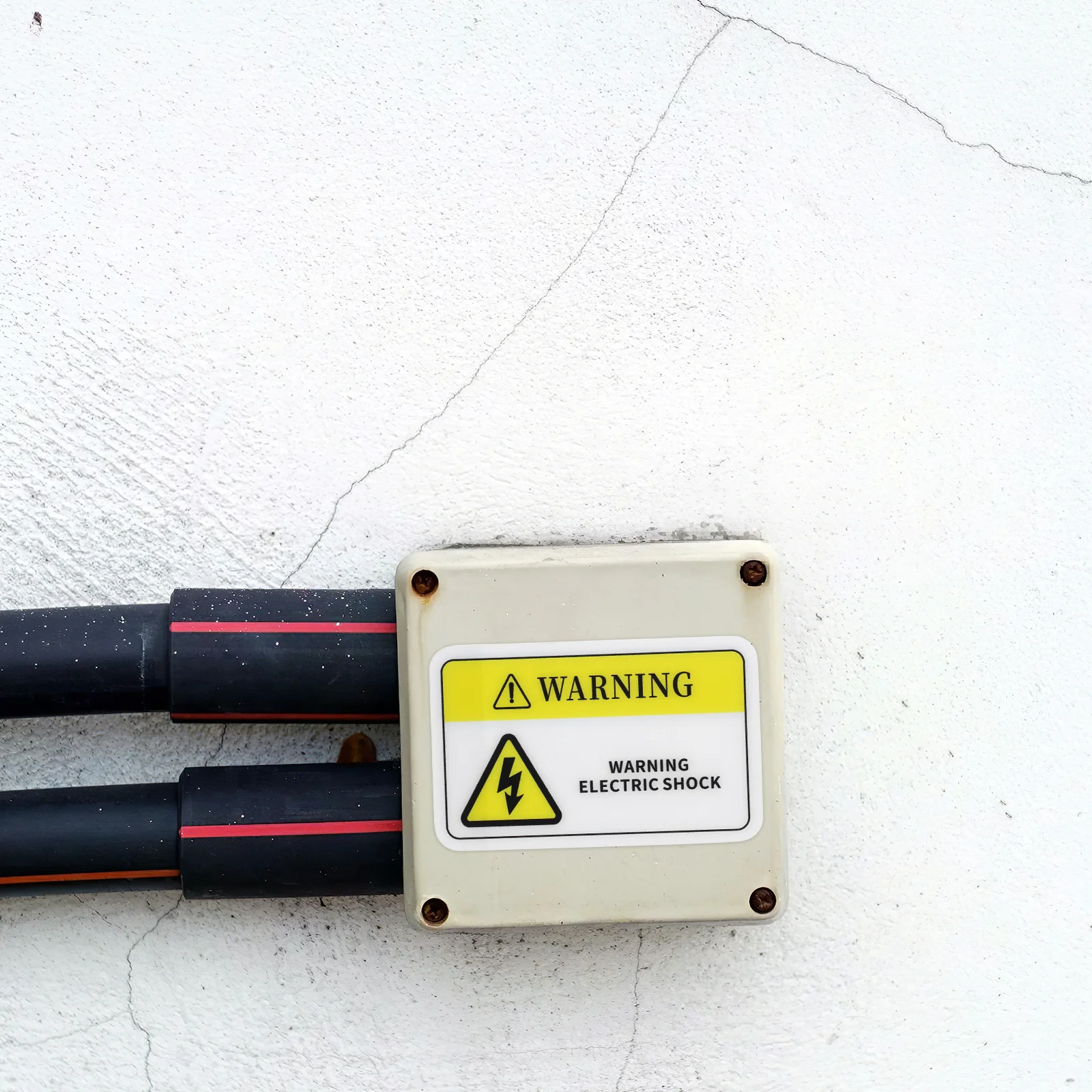 

10pcs Pvc Warning Stickers Safety Signs Self-Adhesive Danger Decals For Factories Construction Sites Machinery Voltage
