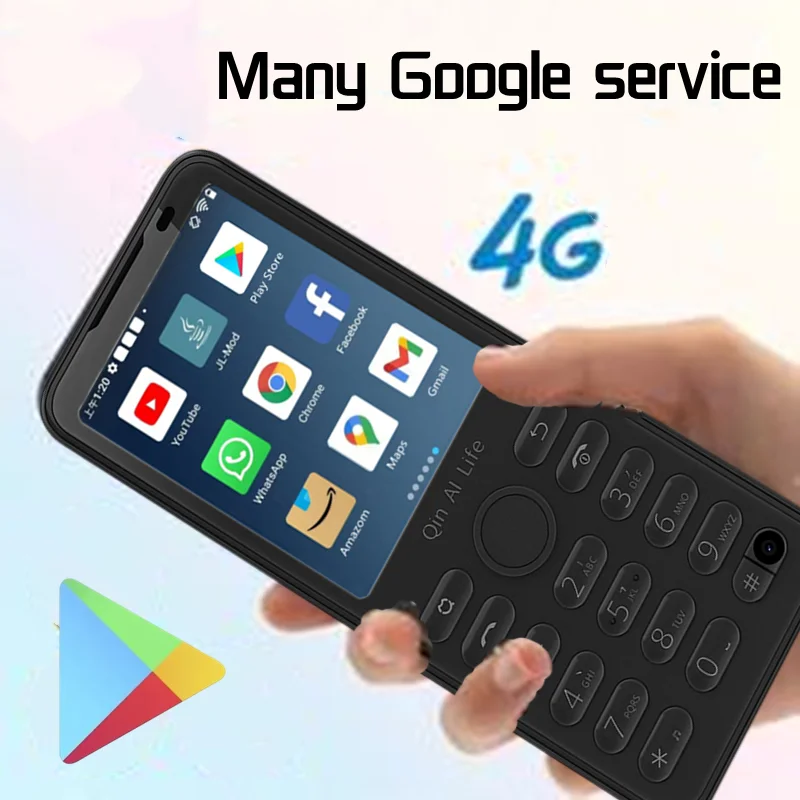 Смартфон Qin F21 Pro, Google Play Store, Wi-Fi, 2,8 дюйма, 32 + 64 ГБ, Bluetooth 5,0, 480*640, Duoqin, Android 11