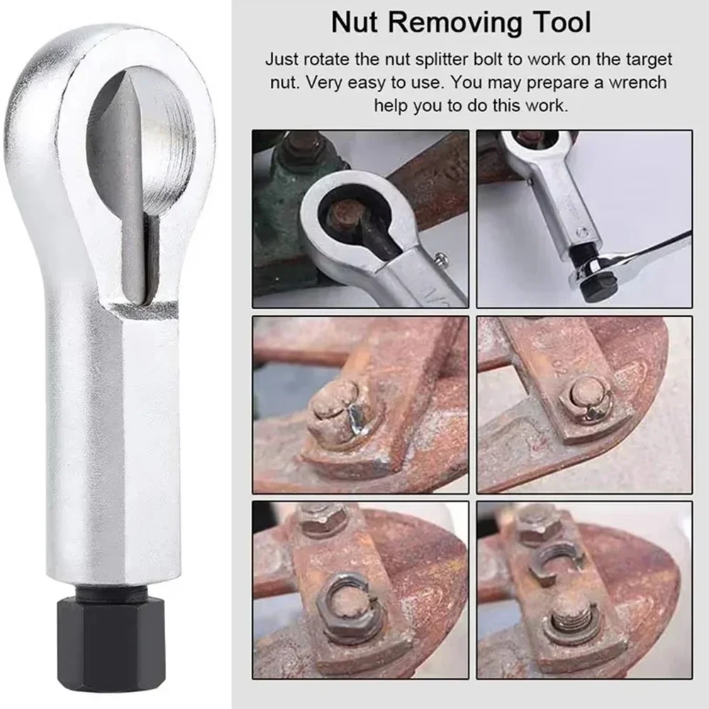 Heavy-Duty Nut Splitter Tool Set Broken Damaged Corroded Stuck Screw Nut Removal Splitting Tools Stuck Rusted Nut Breaker