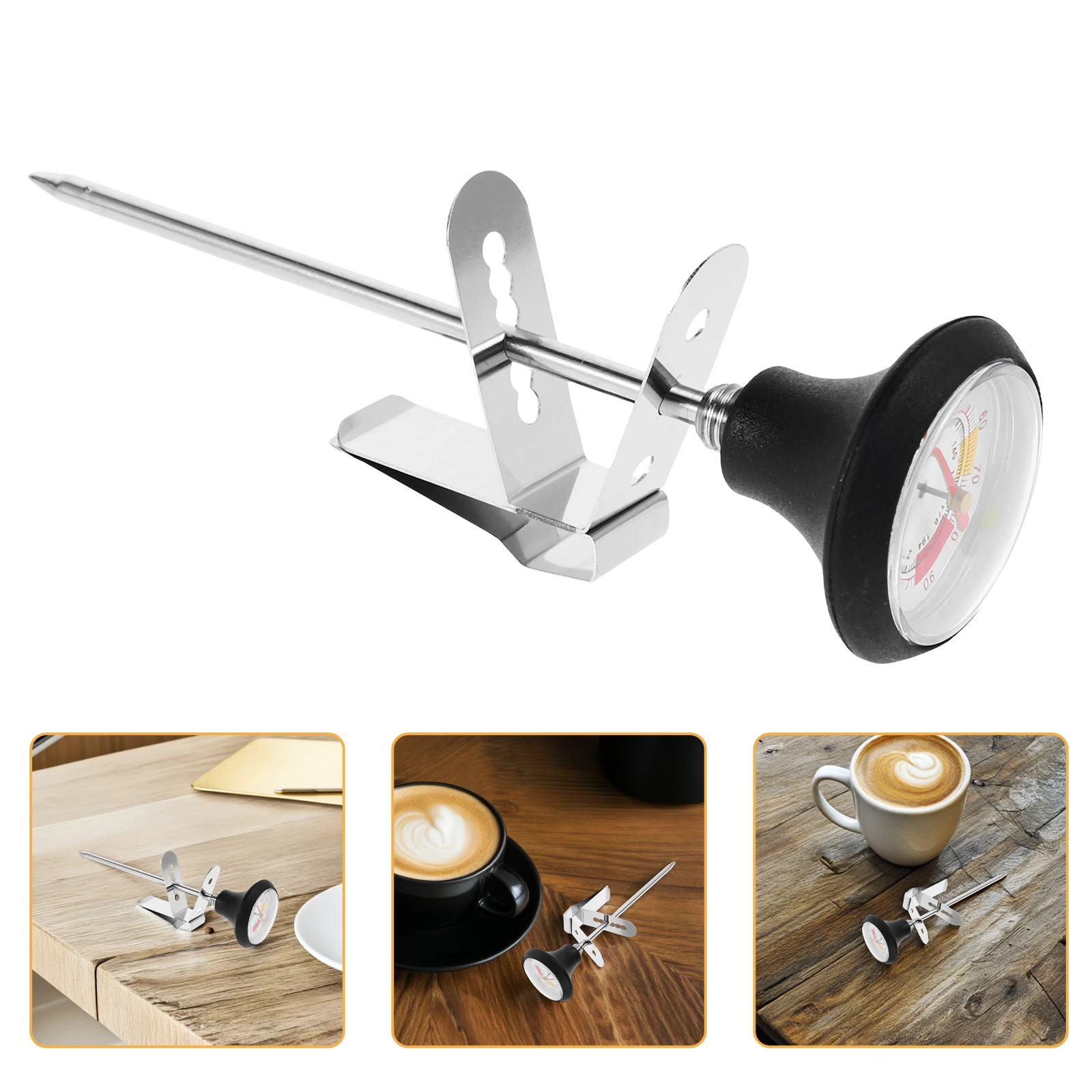 

Stainless Steel Coffee Thermometer 304 Pot Water Probe Design Milk Frothing Accessories Precise Temperature