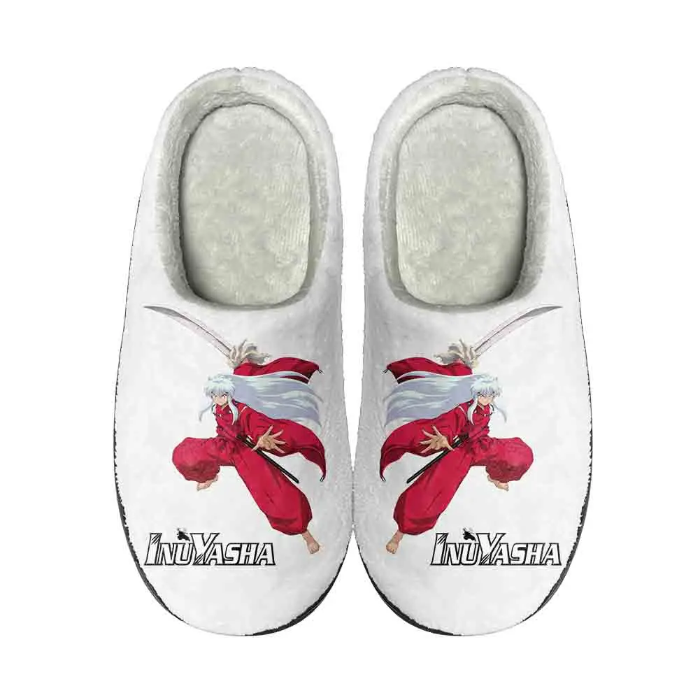 Anime Inuyasha Kikyō Home Cotton Custom Slippers High Quality Mens Womens Plush Fashion Casual Keep Warm Shoes Thermal Slipper