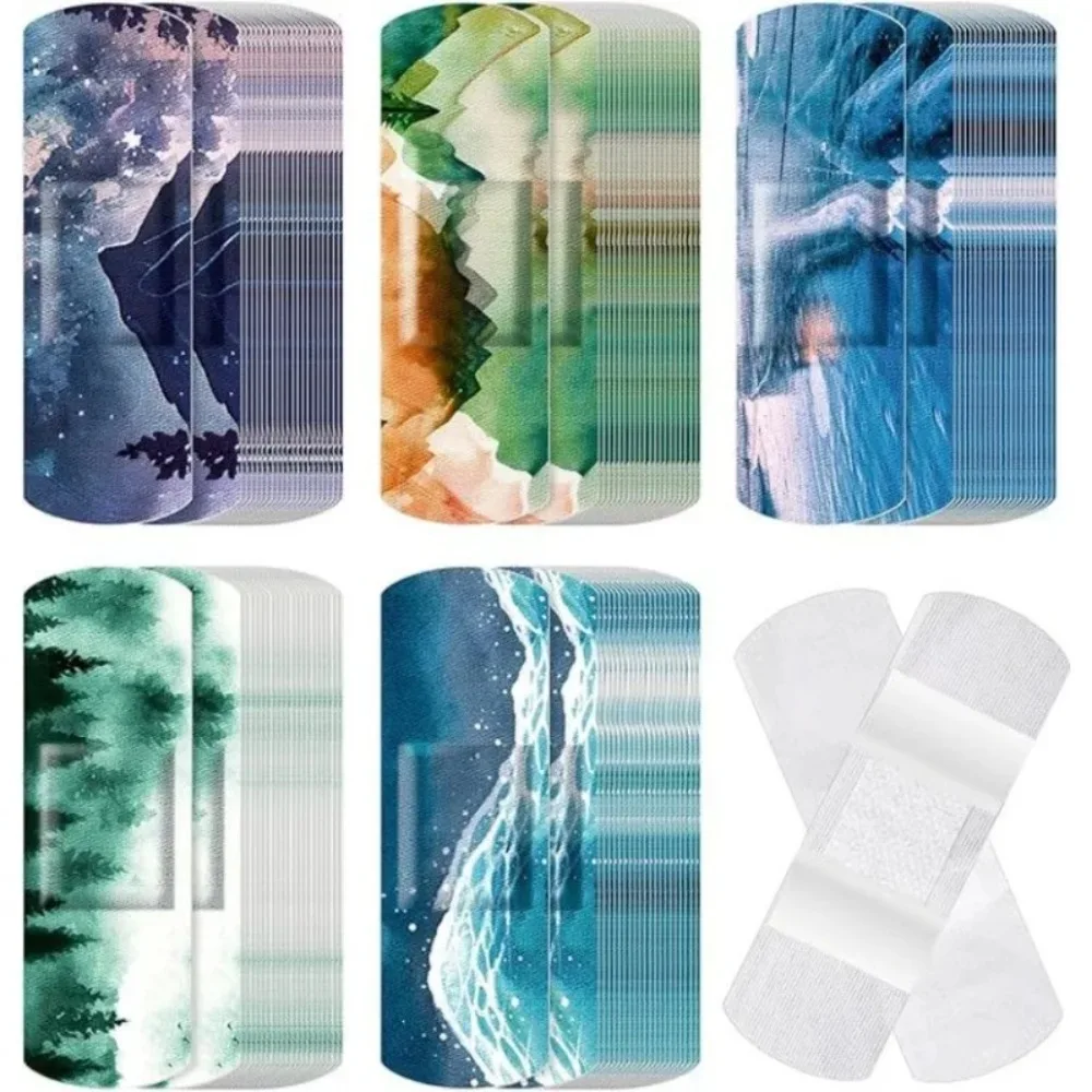 10pcs/set Kids Cartoon Waterproof Breathable Elastic Bandage Kawaii Patches for Boys Girls Wound Dressing First Aid Bandaid