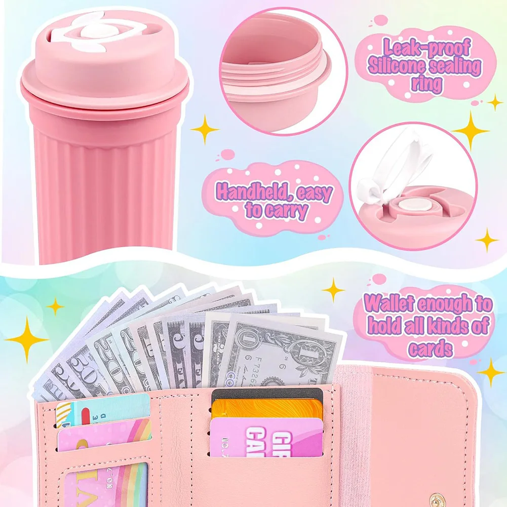 Divertido bolso de juego para niñas, regalos de princesa, conjunto de monedero, bolso con asa superior, teléfono móvil/maquillaje/botella de agua, regalo de cumpleaños y Navidad