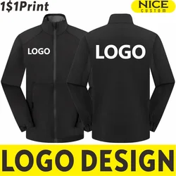 Stehkragen anti statische Jacke benutzer definierte Firmenlogo Outdoor-Sweatshirt Stickerei Team persönliches Design wasserdichten Mantel Druck