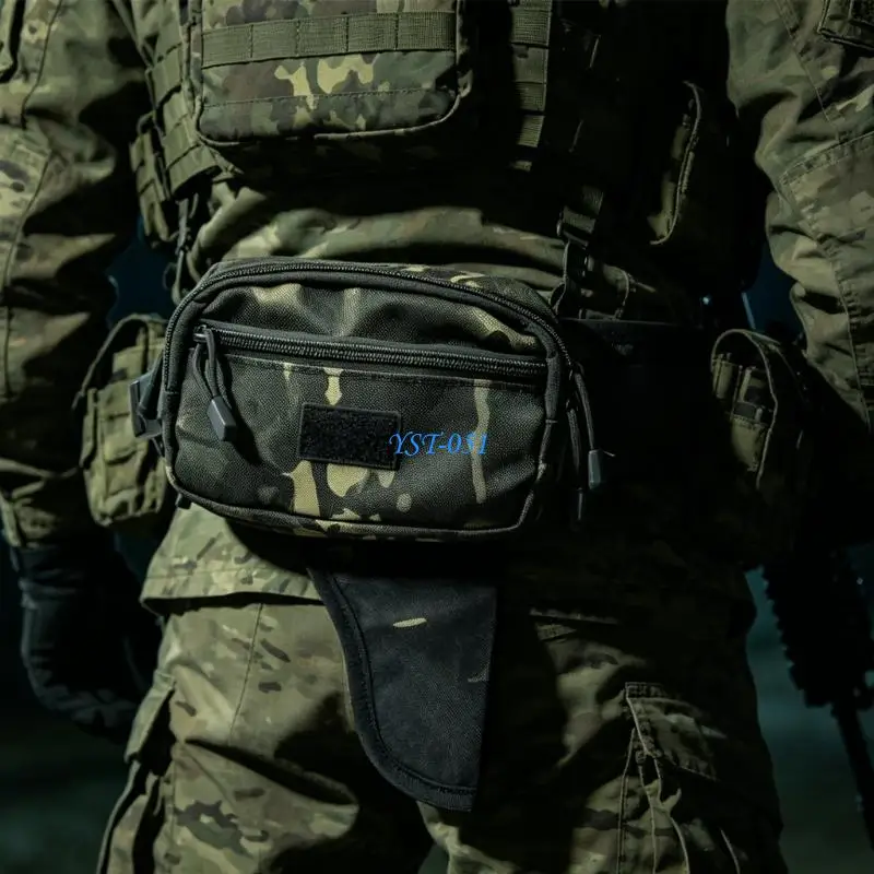 E15A Professional Electrician's Tool Waist Bag with Convenient Hands Release Design Sturdy Fabric Waist Bag