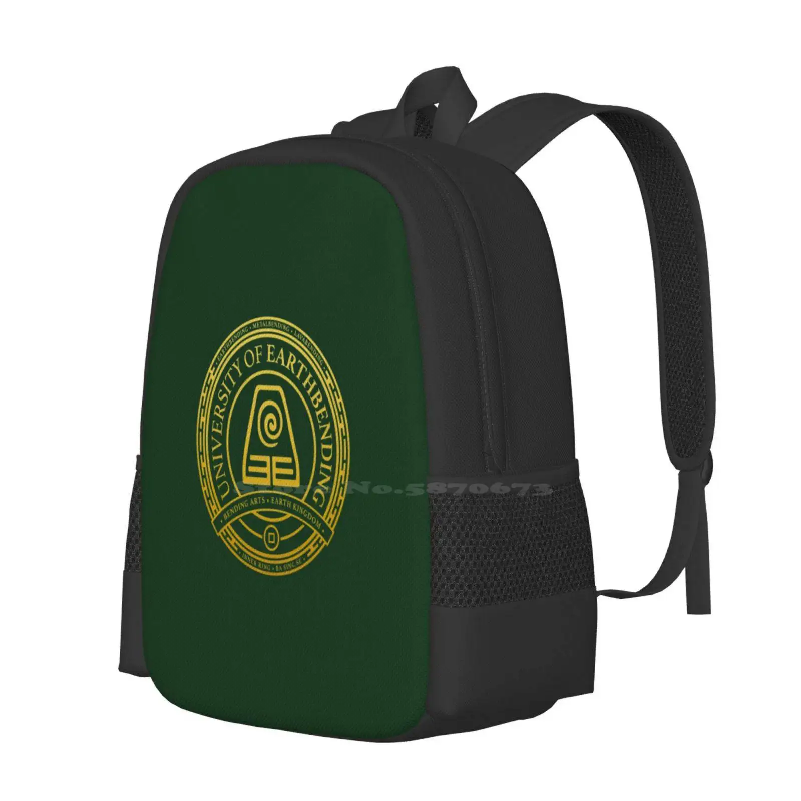 Atla University Of Earthbending : Inspired-Design Pattern Design Bag Student's Backpack The Last Airbender Atla Symbol Tlok