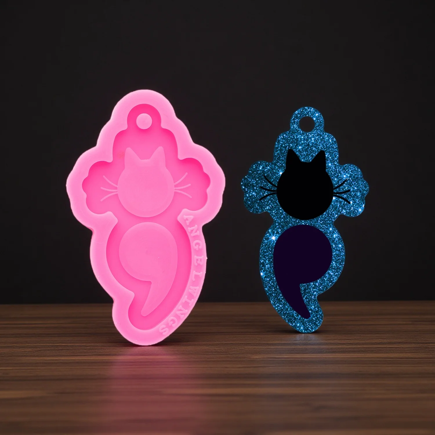 Semicolon Keychain Pendant Silicone Mold for Epoxy Resin DIY Jewelry Craft Fridge Magnet Casting Supplies view 6