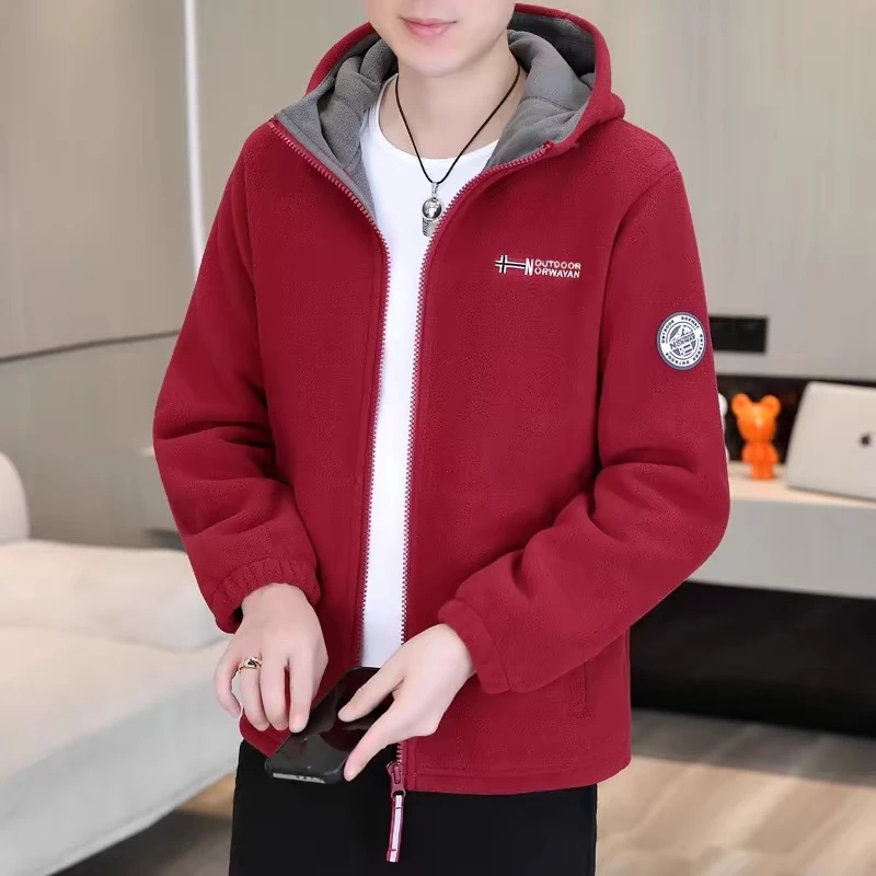 

EiAO Jacket Norwegian Fleece Men Women Thermal Windproof Couple's Coat Thickened Outdoor Flannel for Hiking Camping Fishing 2025