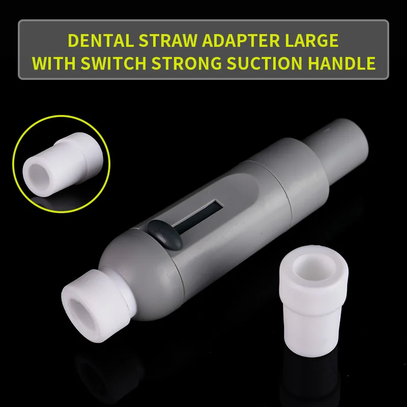 Universal Dental Saliva Swivel Suction Handle with Adjustable Valve Strong Weak Suction Plastic Adapter Dentistry Accessories