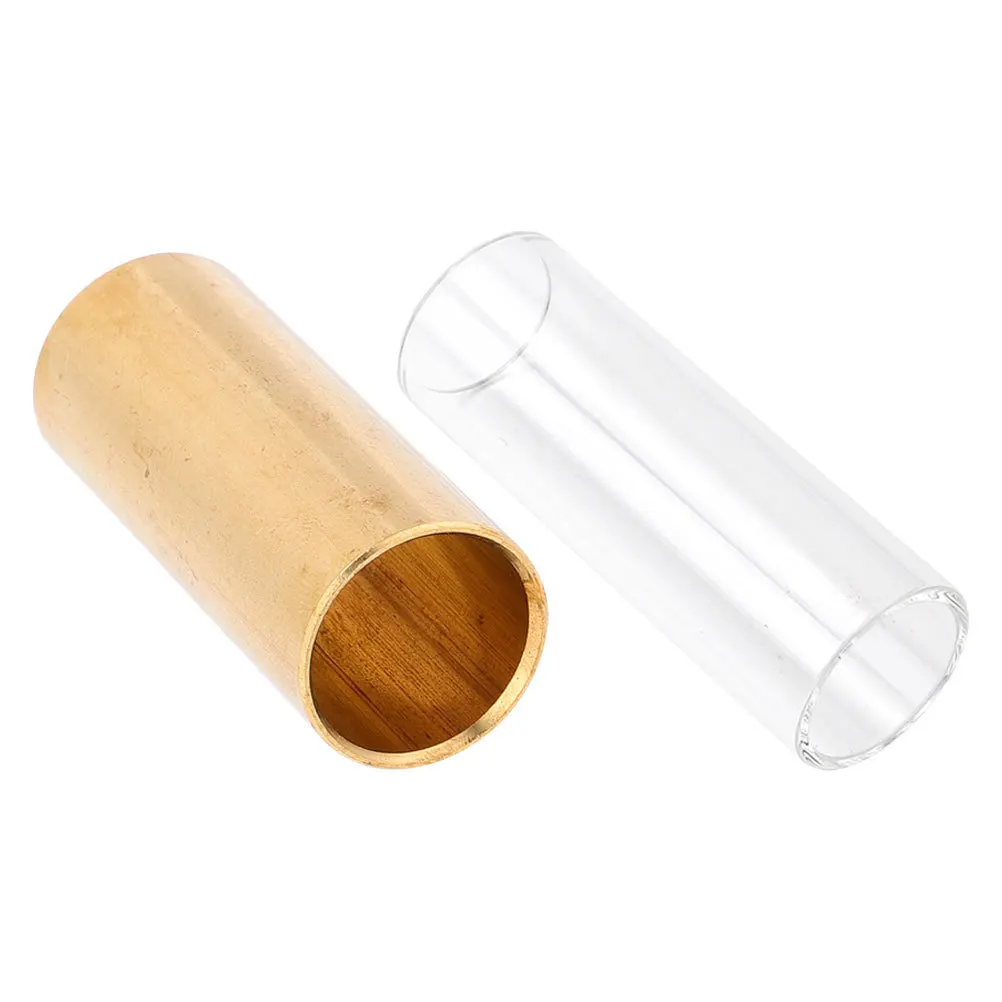 

2Pcs Precision Crafted Guitar Slide Glass Metal Enhanced Tonal Purity Stylish Durable Musical Accessory Guitar Things