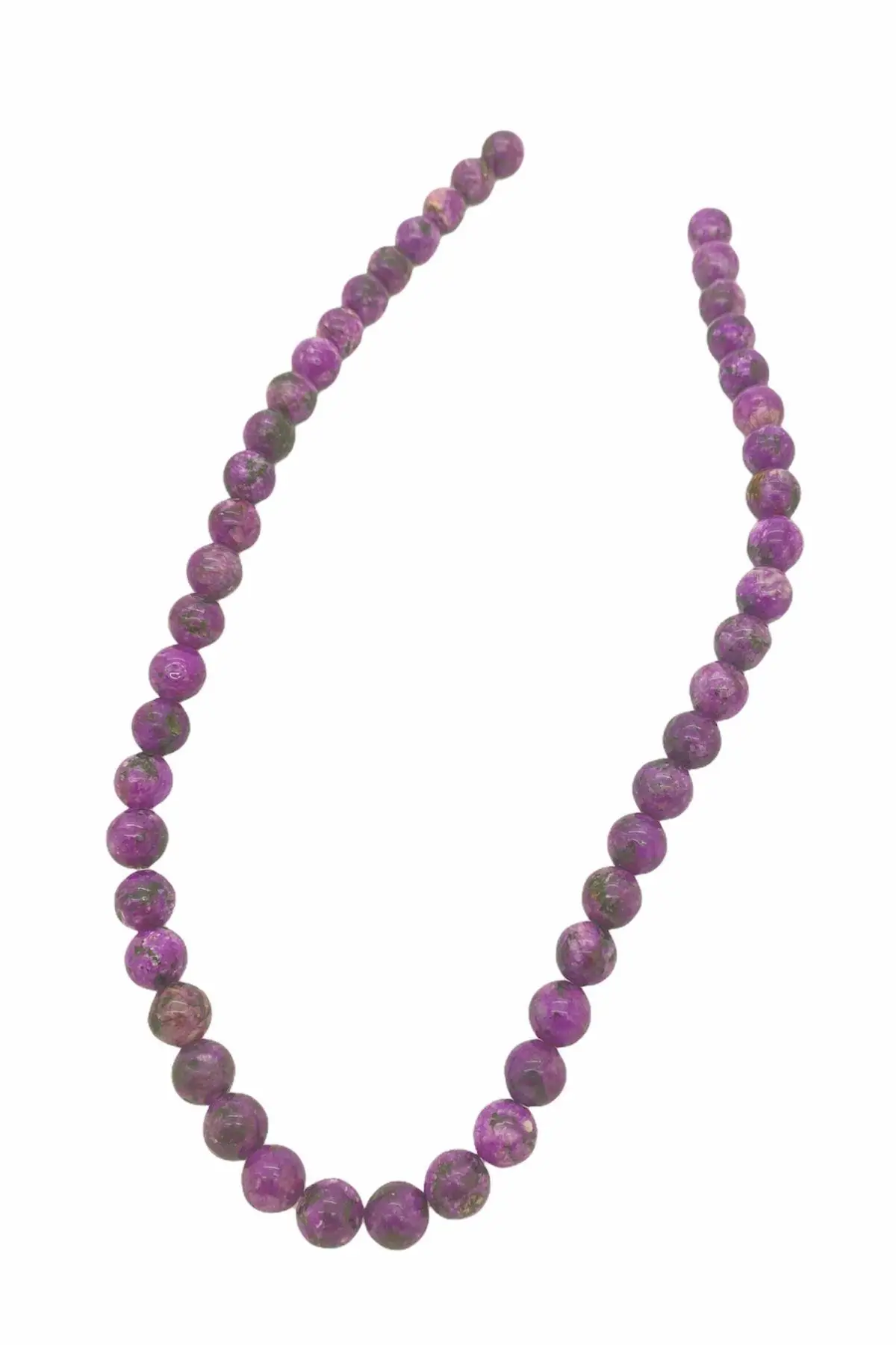 Purple Color Amethyst 8 Mm Natural Stone Female Male Set Stones Jewelry Beads Necklace Baggy trousers