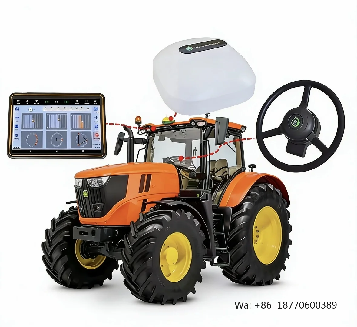WISDOM BEIDOU AS301 2026 New Design Tractor GPS System Auto Steering Automatic Driving System 2.5cm Accuracy 12V 150W