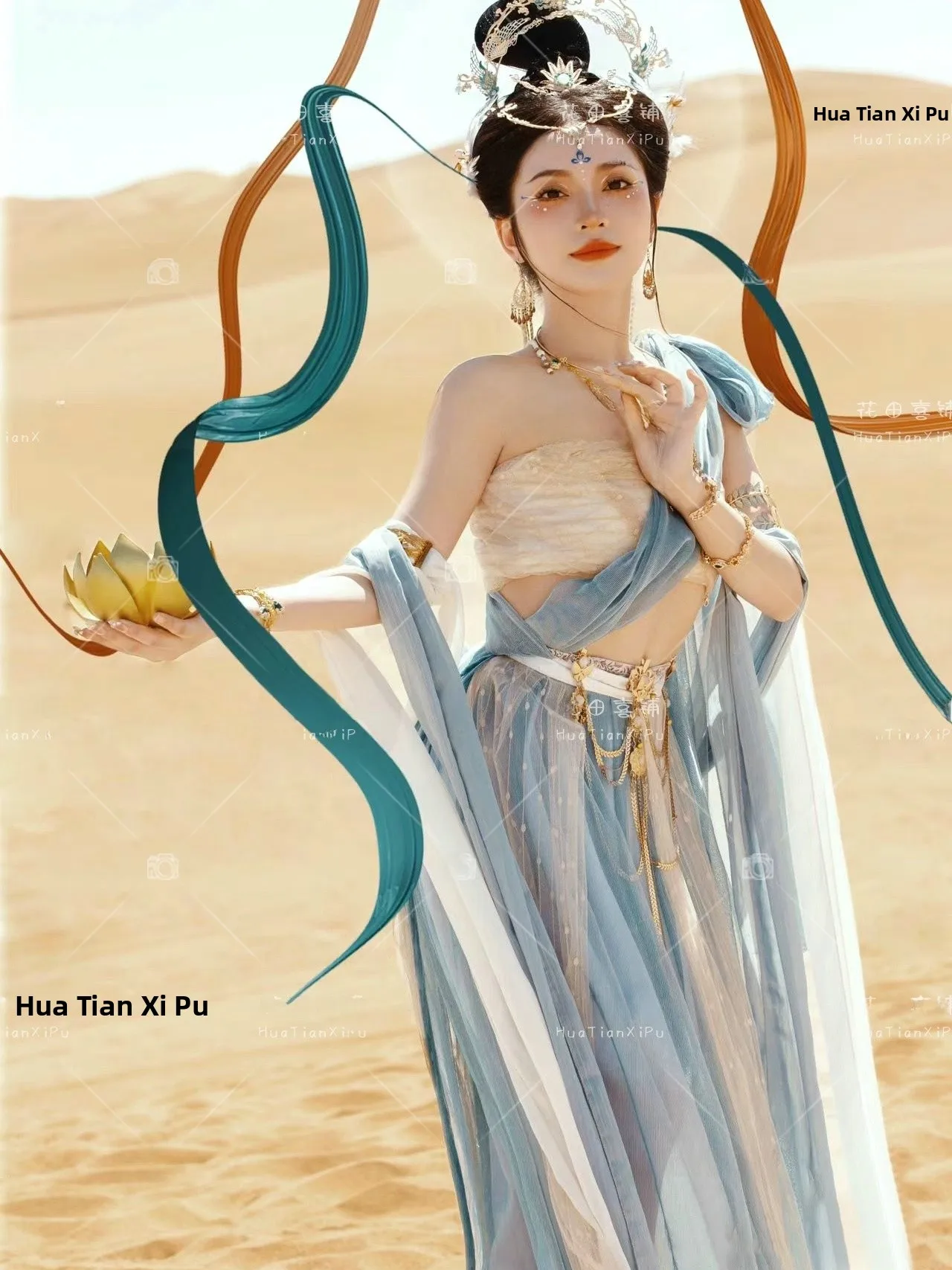 

Dunhuang Flying Hanfu Women's Ethnic Style Desert Princess New Version Xi Shuang Ban Na Western Travel Photography Clothing