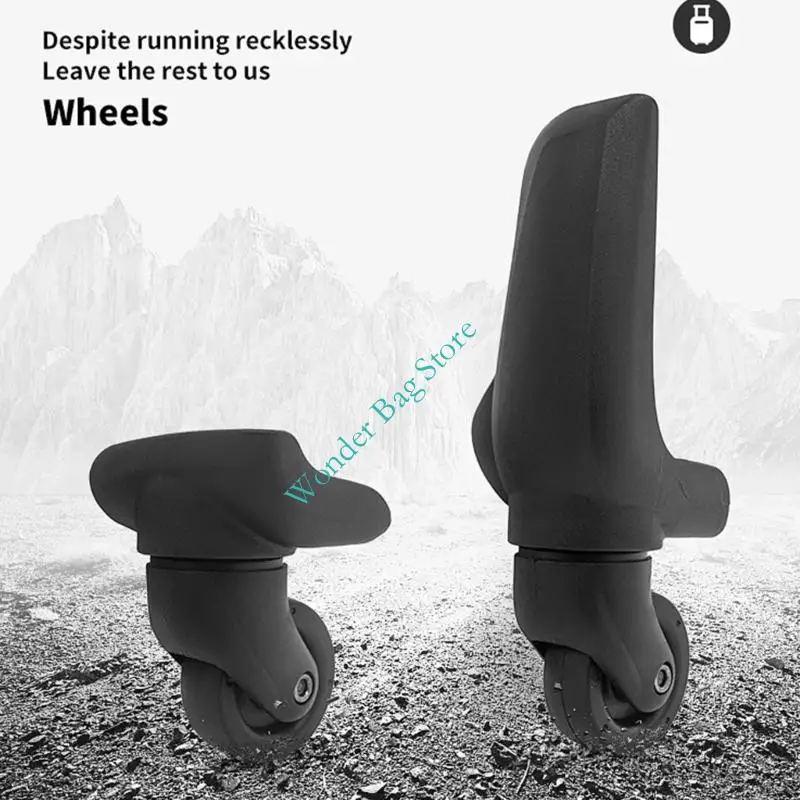 H3CB 4pcs Luggage Caster Replacement Wheels Set Smooth Rolling And Practical Design Suitcase Spare Parts For Business